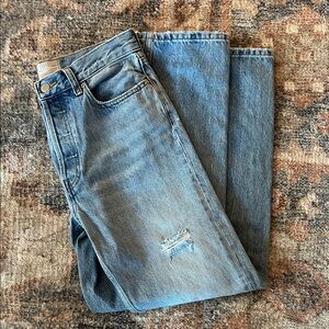 😎 Everlane The Relaxed Straight Fit Organic Cotton Denim Jeans. Size 24.